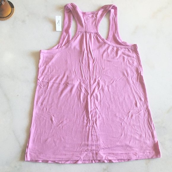 New with tag! NWT Gap body soft modal pink racerback tank - Picture 2 of 3